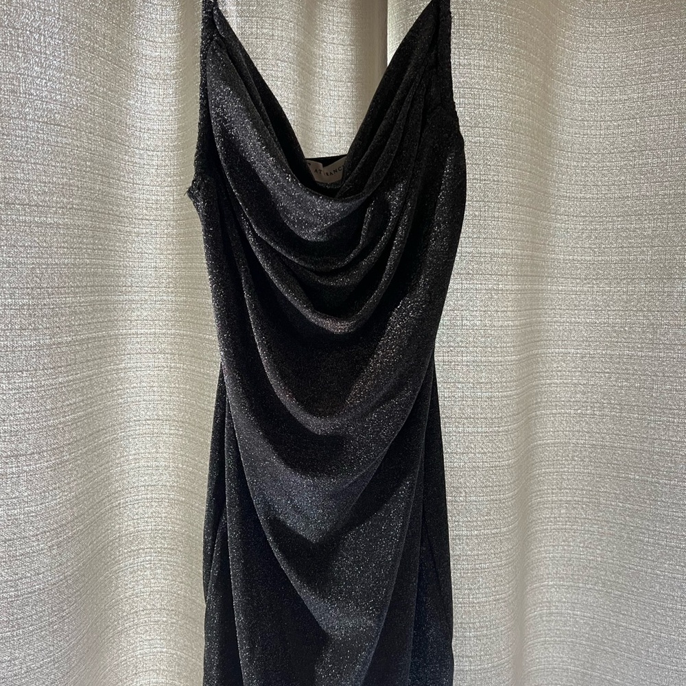 Elegant Black Draped Dress